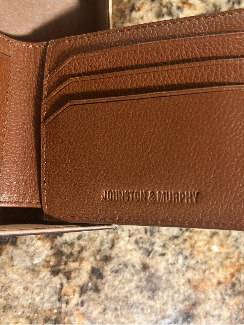 Johnston & Murphy Men's Leather Wallets — Navy and Brown Set
